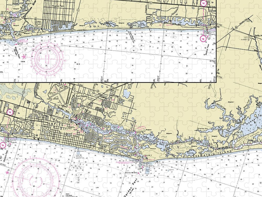 Naples Florida Nautical Chart - Puzzle