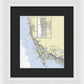 Naples Marco Island Florida Nautical Chart - Framed Print