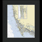 Naples Marco Island Florida Nautical Chart - Framed Print