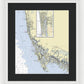 Naples Marco Island Florida Nautical Chart - Framed Print