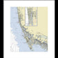 Naples Marco Island Florida Nautical Chart - Framed Print