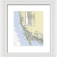 Naples Marco Island Florida Nautical Chart - Framed Print