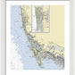 Naples Marco Island Florida Nautical Chart - Framed Print