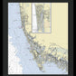 Naples Marco Island Florida Nautical Chart - Framed Print