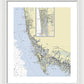 Naples Marco Island Florida Nautical Chart - Framed Print