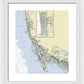 Naples Marco Island Florida Nautical Chart - Framed Print