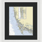 Naples Marco Island Florida Nautical Chart - Framed Print