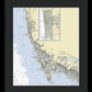 Naples Marco Island Florida Nautical Chart - Framed Print