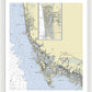 Naples Marco Island Florida Nautical Chart - Framed Print