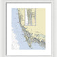 Naples Marco Island Florida Nautical Chart - Framed Print