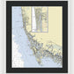 Naples Marco Island Florida Nautical Chart - Framed Print
