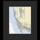 Naples Marco Island Florida Nautical Chart - Framed Print