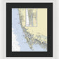 Naples Marco Island Florida Nautical Chart - Framed Print