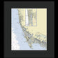 Naples Marco Island Florida Nautical Chart - Framed Print