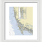 Naples Marco Island Florida Nautical Chart - Framed Print