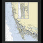 Naples Marco Island Florida Nautical Chart - Framed Print