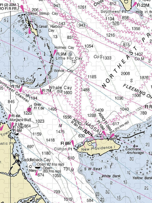 Nassau Bahamas Nautical Chart - Puzzle