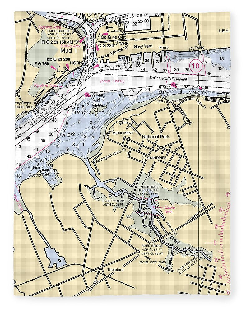 National Park-new Jersey Nautical Chart - Blanket