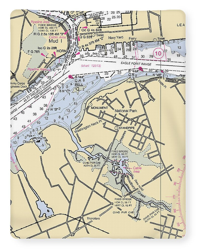 National Park-new Jersey Nautical Chart - Blanket