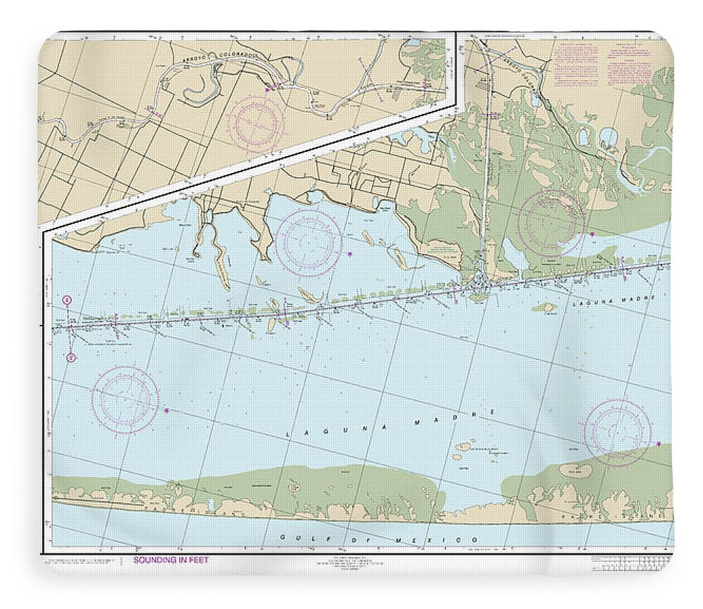 Nautical Chart-11303 Intracoastal Waterway Laguna Madre - Chubby Island-stover Point, Including The Arroyo Colorado - Blanket
