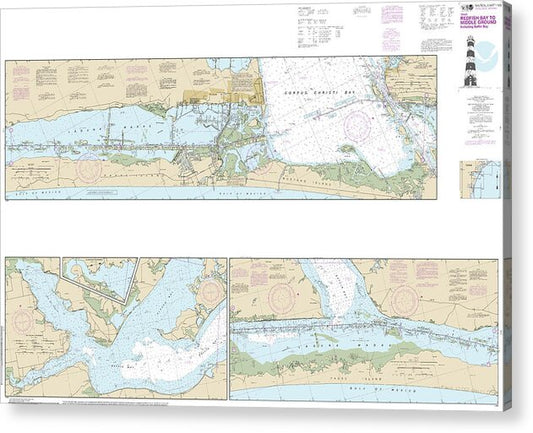 Nautical Chart-11308 Intracoastal Waterway Redfish Bay-middle Ground - Acrylic Print