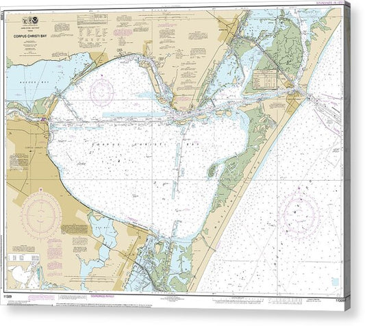 Nautical Chart-11309 Corpus Christi Bay - Acrylic Print