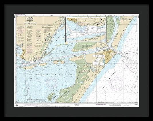 Nautical Chart-11312 Corpus Christi Bay - Port Aransas-port Ingleside - Framed Print
