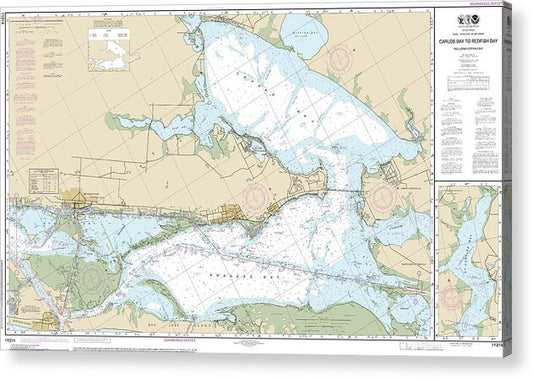 Nautical Chart-11314 Intracoastal Waterway Carlos Bay-redfish Bay, Including Copano Bay - Acrylic Print