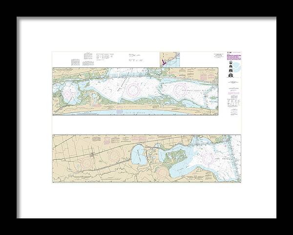 Nautical Chart-11315 Intracoastal Waterway Espiritu Santo Bay-carlos Bay Including San Antonio Bay-victoria Barge Canal - Framed Print