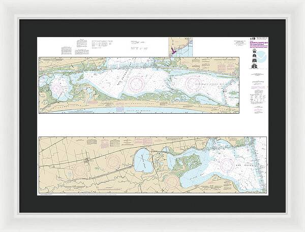 Nautical Chart-11315 Intracoastal Waterway Espiritu Santo Bay-carlos Bay Including San Antonio Bay-victoria Barge Canal - Framed Print