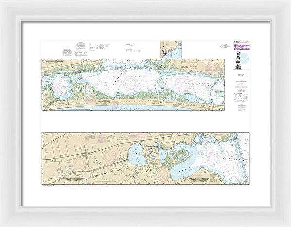 Nautical Chart-11315 Intracoastal Waterway Espiritu Santo Bay-carlos Bay Including San Antonio Bay-victoria Barge Canal - Framed Print