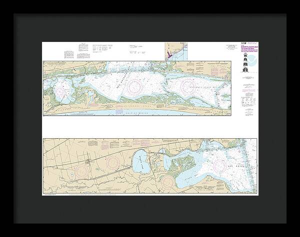 Nautical Chart-11315 Intracoastal Waterway Espiritu Santo Bay-carlos Bay Including San Antonio Bay-victoria Barge Canal - Framed Print