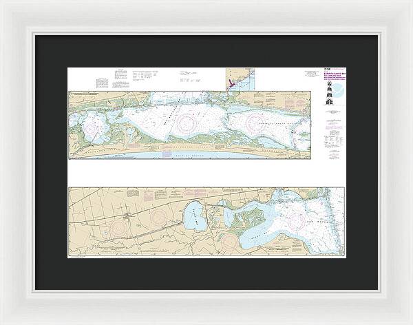 Nautical Chart-11315 Intracoastal Waterway Espiritu Santo Bay-carlos Bay Including San Antonio Bay-victoria Barge Canal - Framed Print