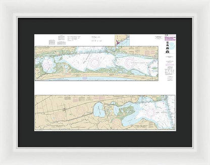 Nautical Chart-11315 Intracoastal Waterway Espiritu Santo Bay-carlos Bay Including San Antonio Bay-victoria Barge Canal - Framed Print
