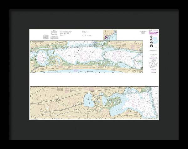 Nautical Chart-11315 Intracoastal Waterway Espiritu Santo Bay-carlos Bay Including San Antonio Bay-victoria Barge Canal - Framed Print