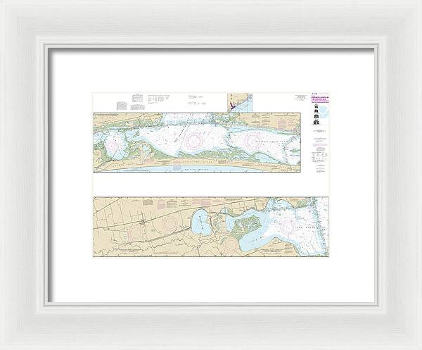 Nautical Chart-11315 Intracoastal Waterway Espiritu Santo Bay-carlos Bay Including San Antonio Bay-victoria Barge Canal - Framed Print