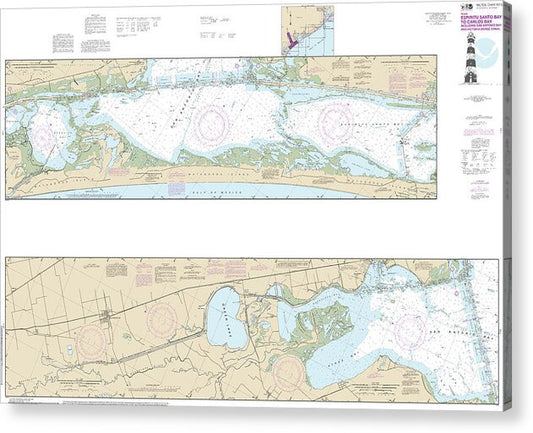 Nautical Chart-11315 Intracoastal Waterway Espiritu Santo Bay-carlos Bay Including San Antonio Bay-victoria Barge Canal - Acrylic Print