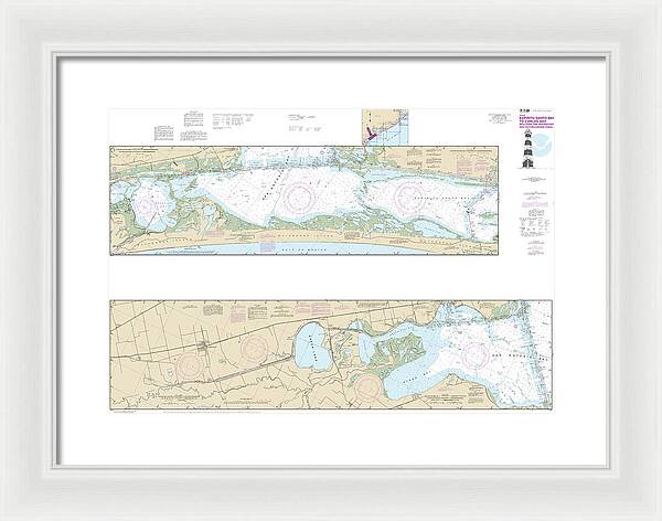 Nautical Chart-11315 Intracoastal Waterway Espiritu Santo Bay-carlos Bay Including San Antonio Bay-victoria Barge Canal - Framed Print