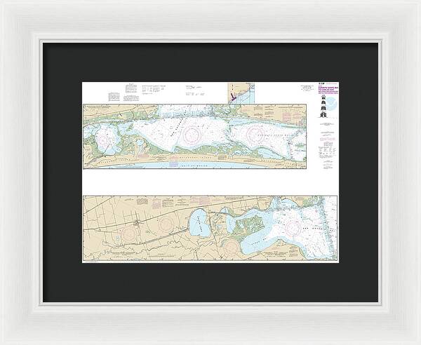 Nautical Chart-11315 Intracoastal Waterway Espiritu Santo Bay-carlos Bay Including San Antonio Bay-victoria Barge Canal - Framed Print