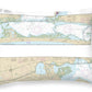 Nautical Chart-11315 Intracoastal Waterway Espiritu Santo Bay-carlos Bay Including San Antonio Bay-victoria Barge Canal - Throw Pillow