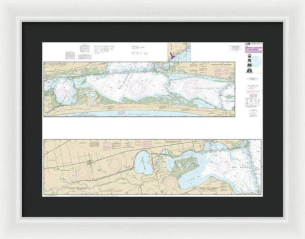Nautical Chart-11315 Intracoastal Waterway Espiritu Santo Bay-carlos Bay Including San Antonio Bay-victoria Barge Canal - Framed Print