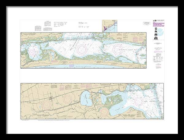 Nautical Chart-11315 Intracoastal Waterway Espiritu Santo Bay-carlos Bay Including San Antonio Bay-victoria Barge Canal - Framed Print