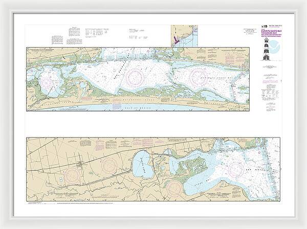Nautical Chart-11315 Intracoastal Waterway Espiritu Santo Bay-carlos Bay Including San Antonio Bay-victoria Barge Canal - Framed Print