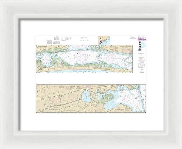 Nautical Chart-11315 Intracoastal Waterway Espiritu Santo Bay-carlos Bay Including San Antonio Bay-victoria Barge Canal - Framed Print