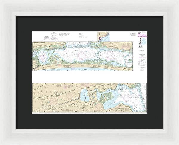 Nautical Chart-11315 Intracoastal Waterway Espiritu Santo Bay-carlos Bay Including San Antonio Bay-victoria Barge Canal - Framed Print