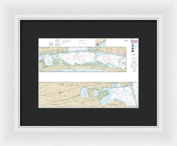 Nautical Chart-11315 Intracoastal Waterway Espiritu Santo Bay-carlos Bay Including San Antonio Bay-victoria Barge Canal - Framed Print