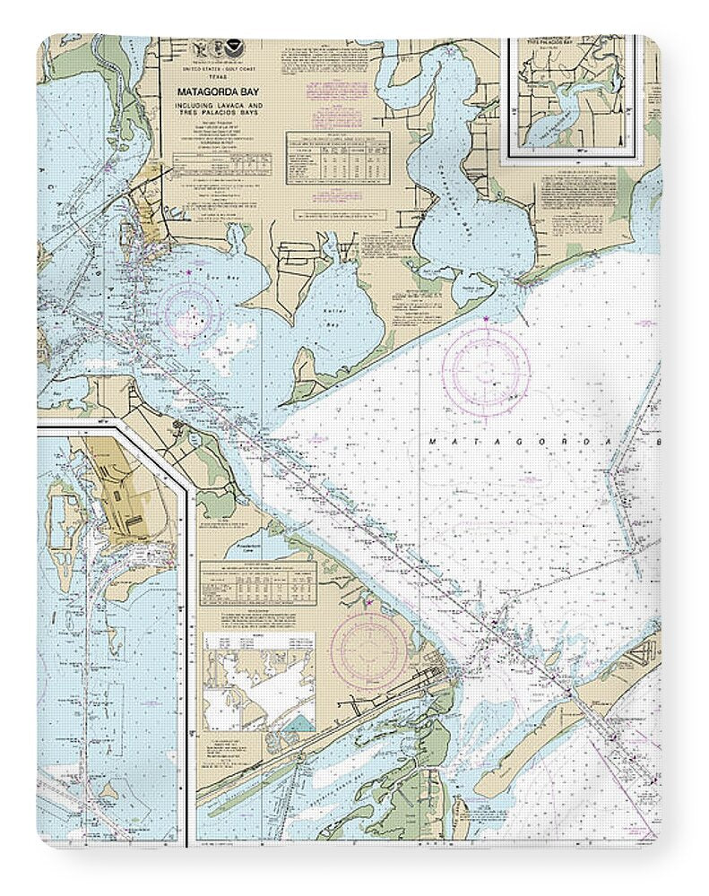 Nautical Chart-11317 Matagorda Bay Including Lavaca-tres Palacios Bays, Port Lavaca, Continuation-lavaca River, Continuation-tres Palacios Bay - Blanket