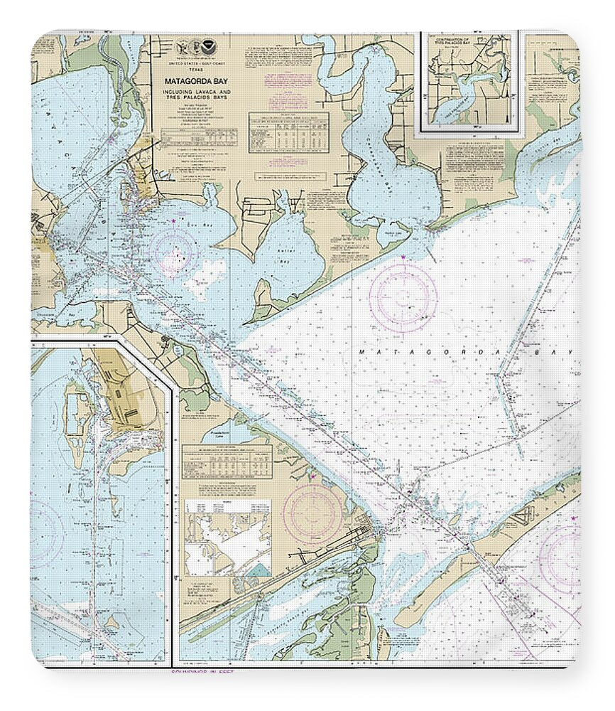Nautical Chart-11317 Matagorda Bay Including Lavaca-tres Palacios Bays, Port Lavaca, Continuation-lavaca River, Continuation-tres Palacios Bay - Blanket