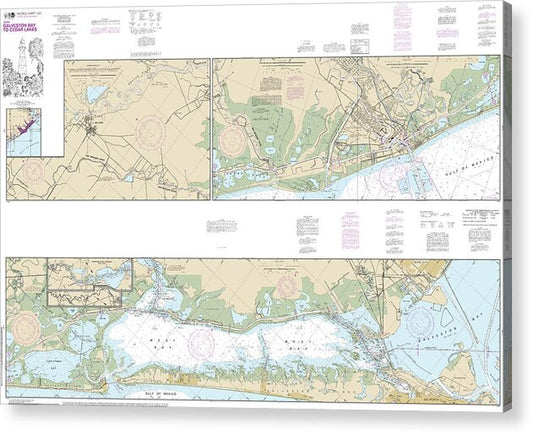 Nautical Chart-11322 Intracoastal Waterway Galveston Bay-cedar Lakes - Acrylic Print