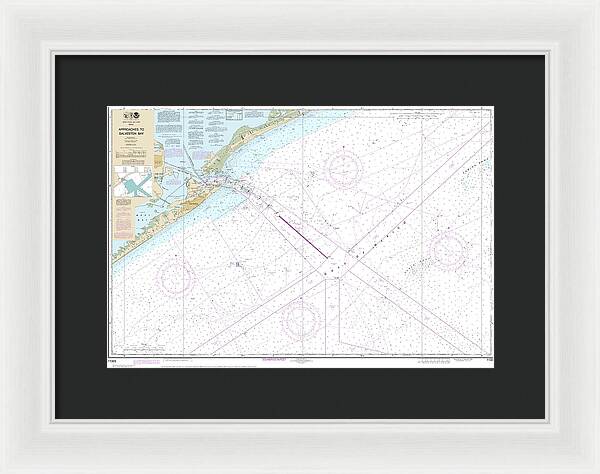 Nautical Chart-11323 Approaches-galveston Bay - Framed Print